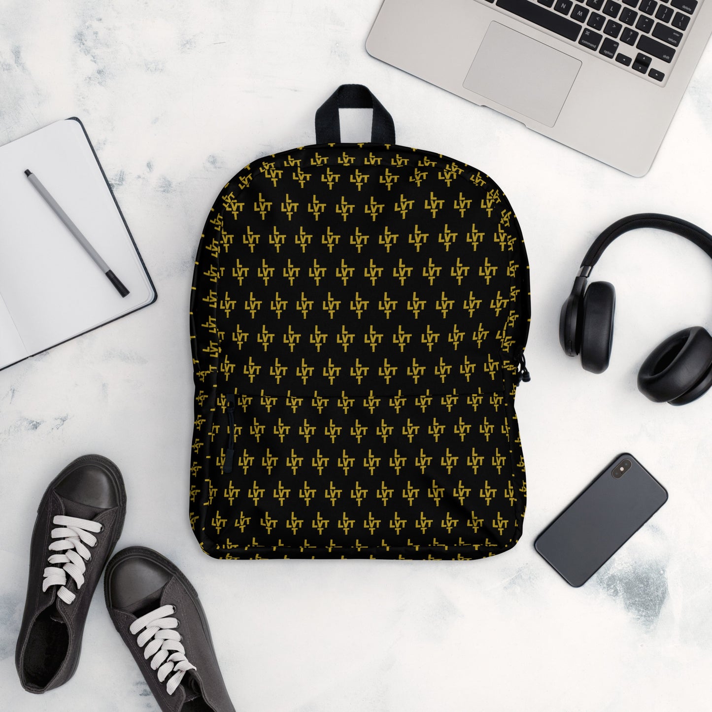 LVT Gold Monogram Backpack