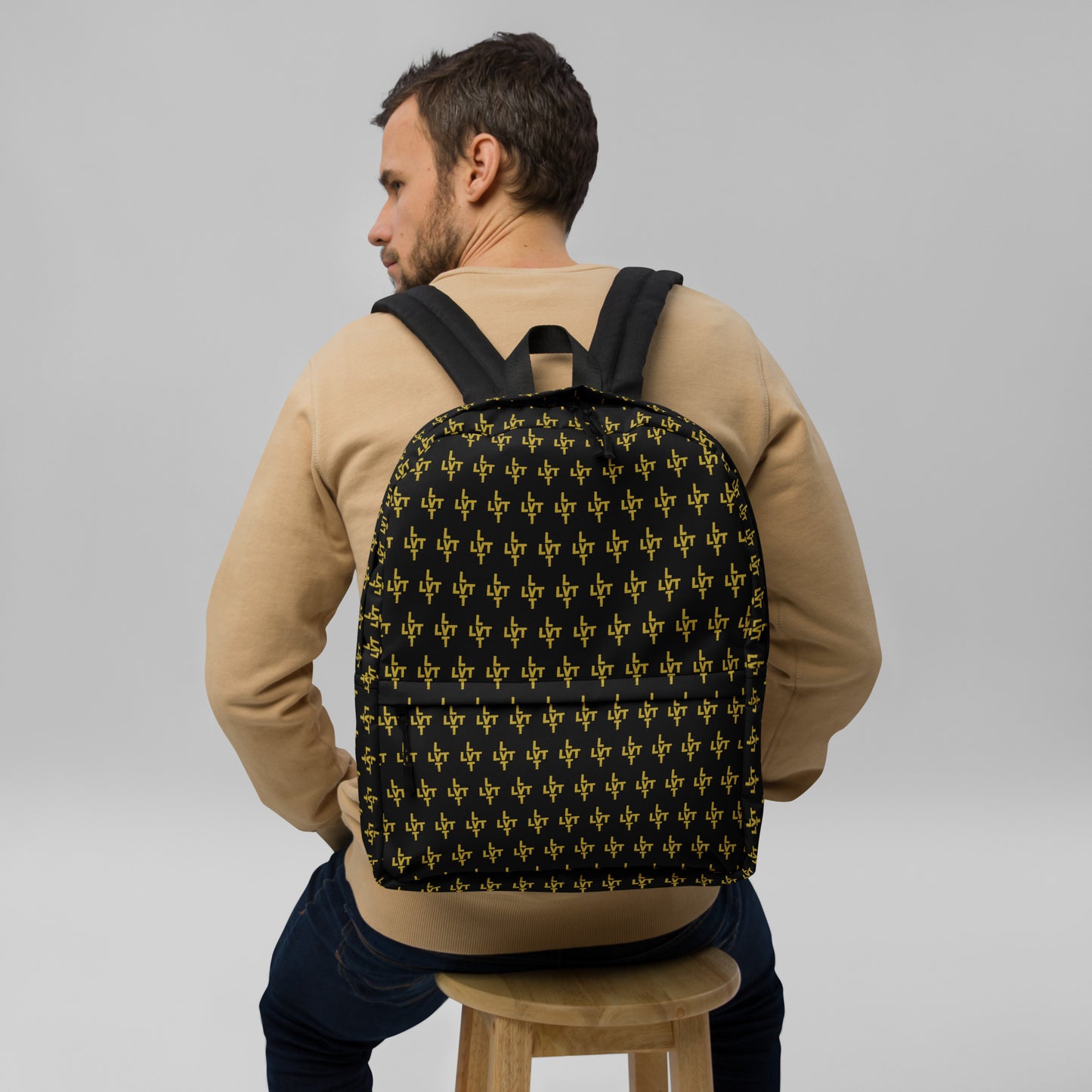 LVT Gold Monogram Backpack