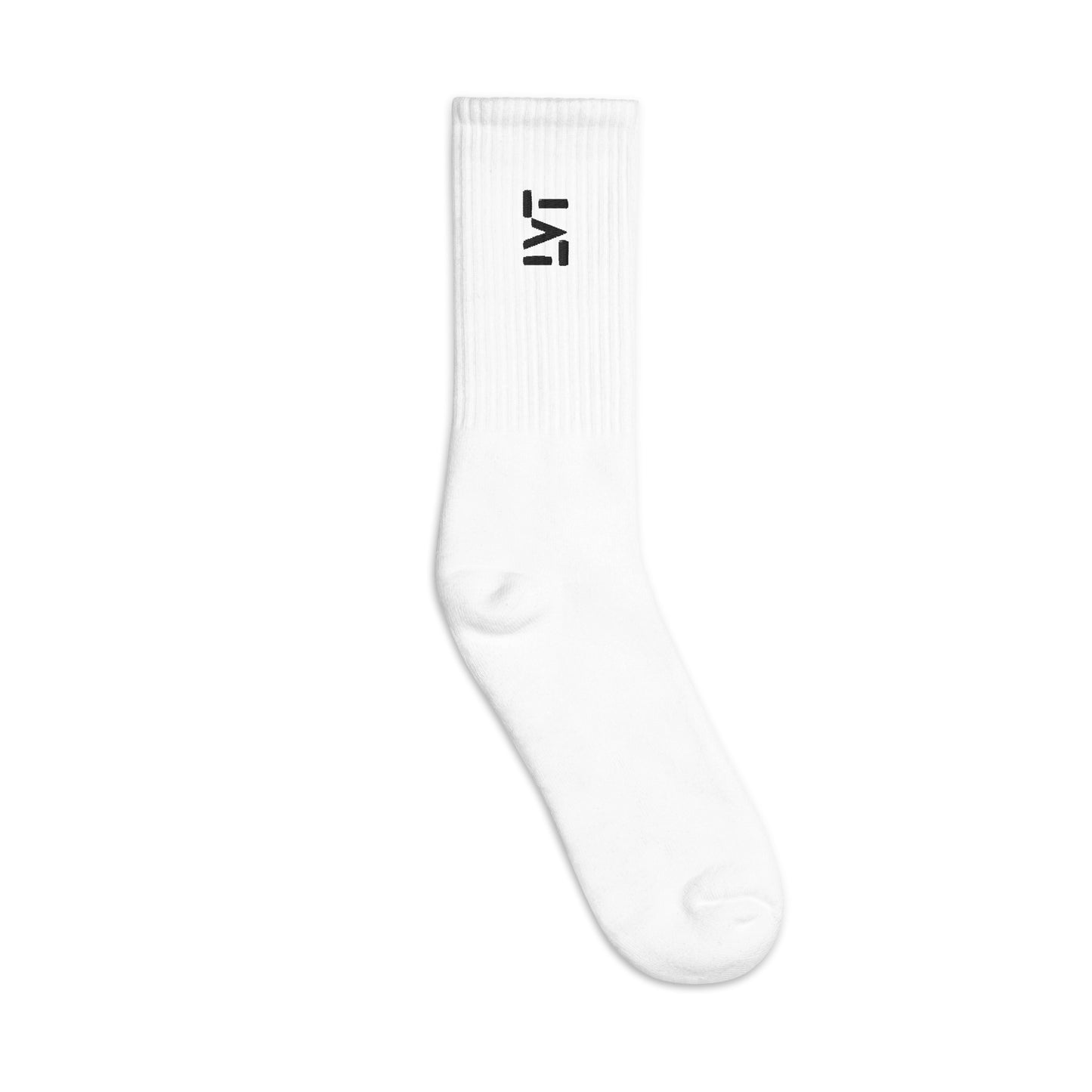 Embroidered White Socks