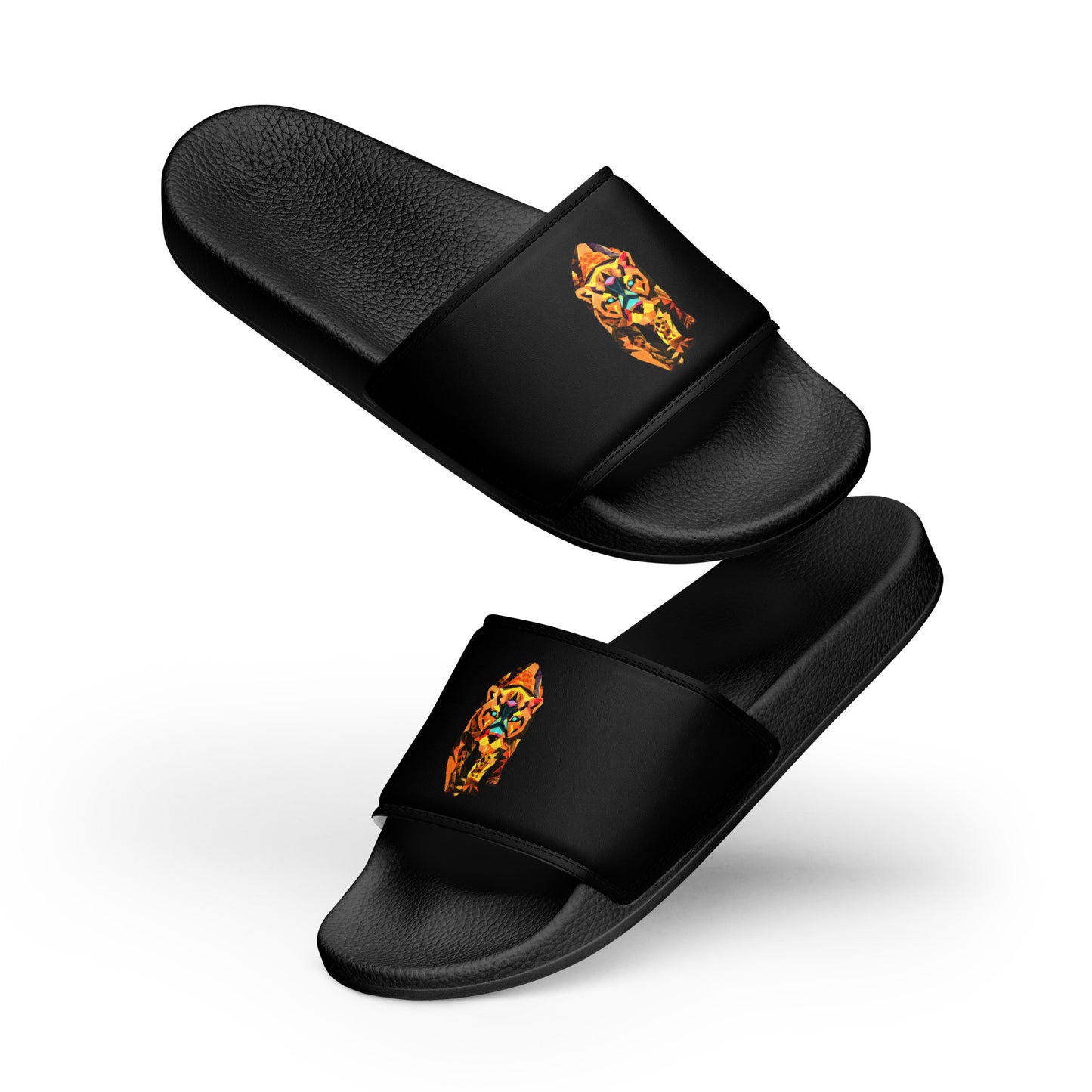 Women's Black Jaguar Slides