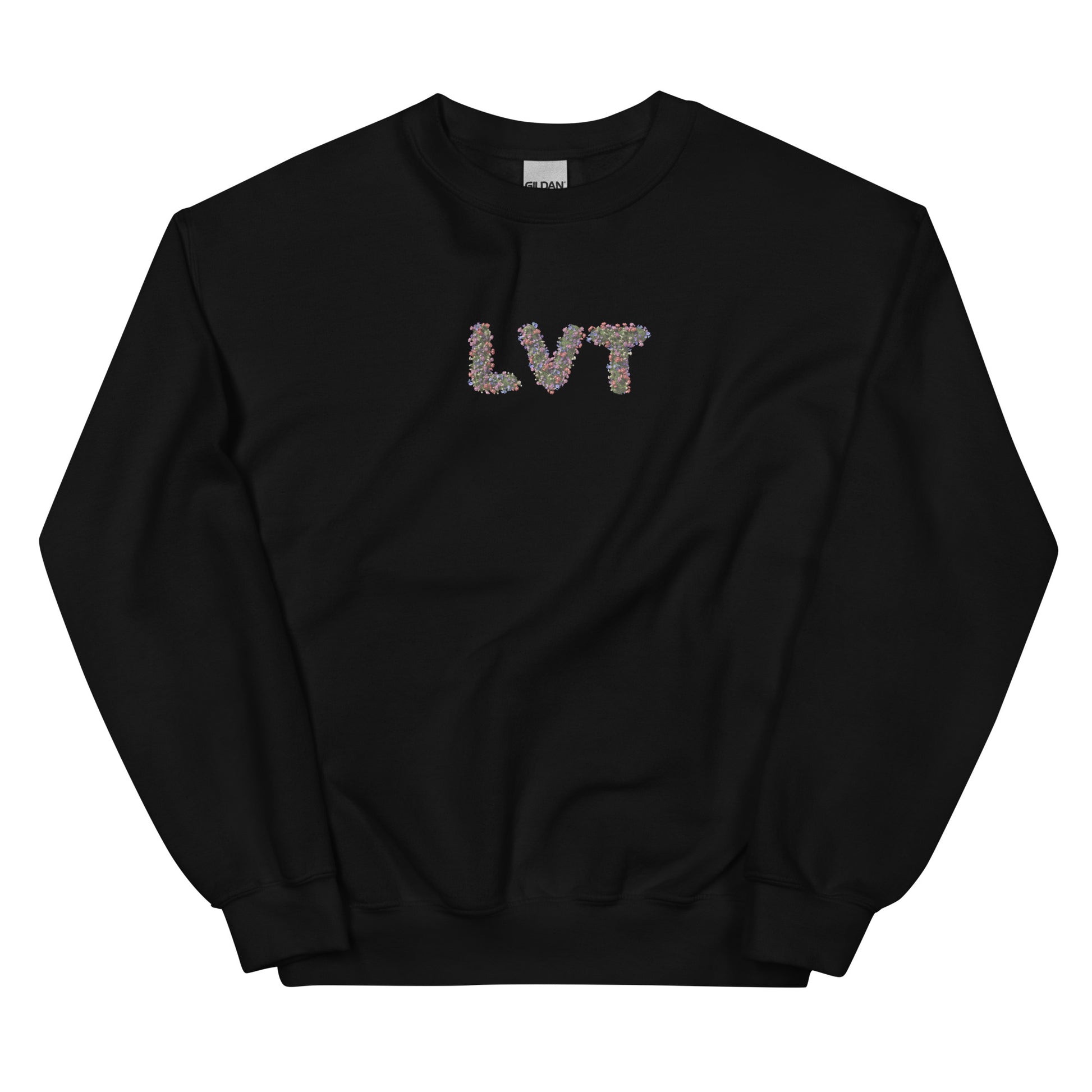 Lv Flower Printed Sweatshirt Black