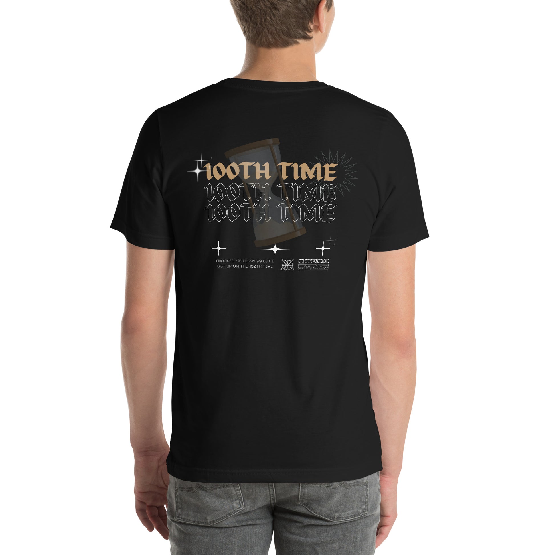 "Back view of Hourglass T-Shirt showcasing soft cotton fabric"