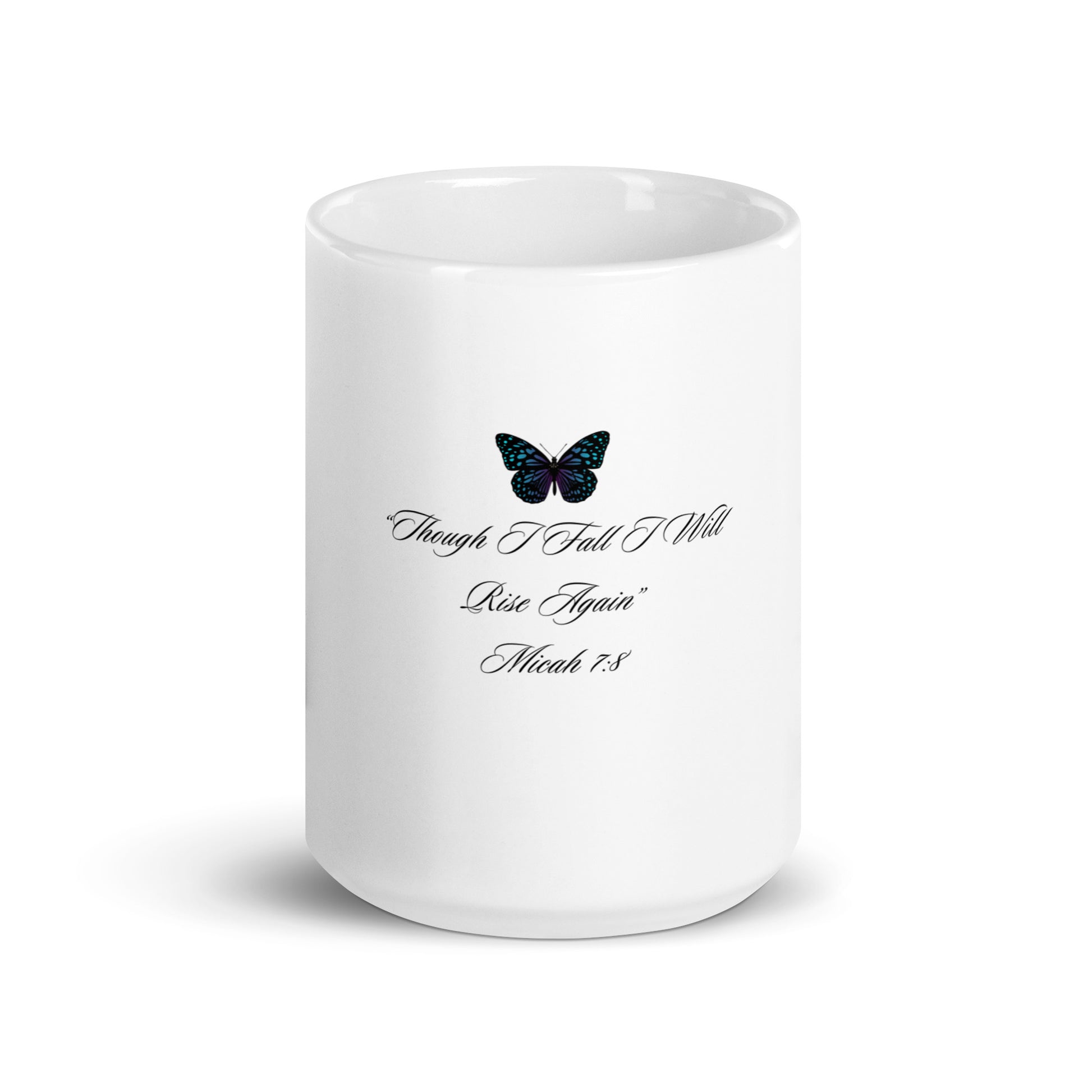 "Divine Sip White Mug shown from multiple angles to display design details"