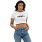 Life Of The Party Cropped T-Shirt - White