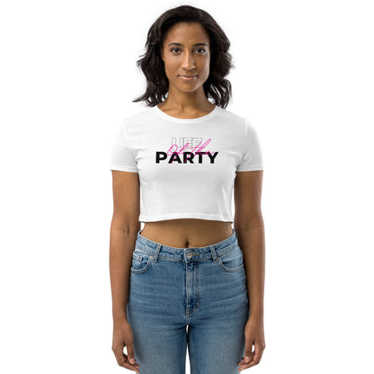 Life Of The Party Cropped White Top